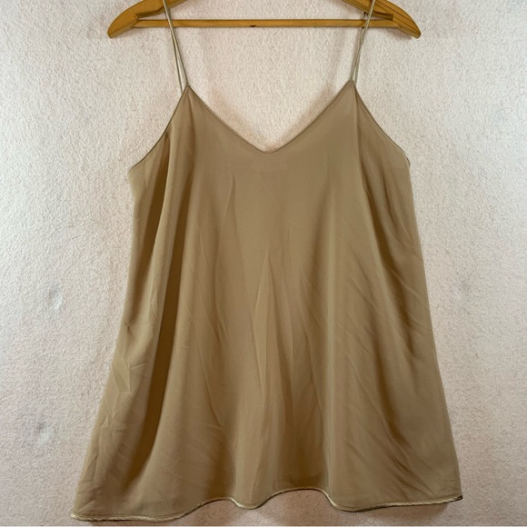 Umgee Tops - Tan lined dressy camisole top Sz S